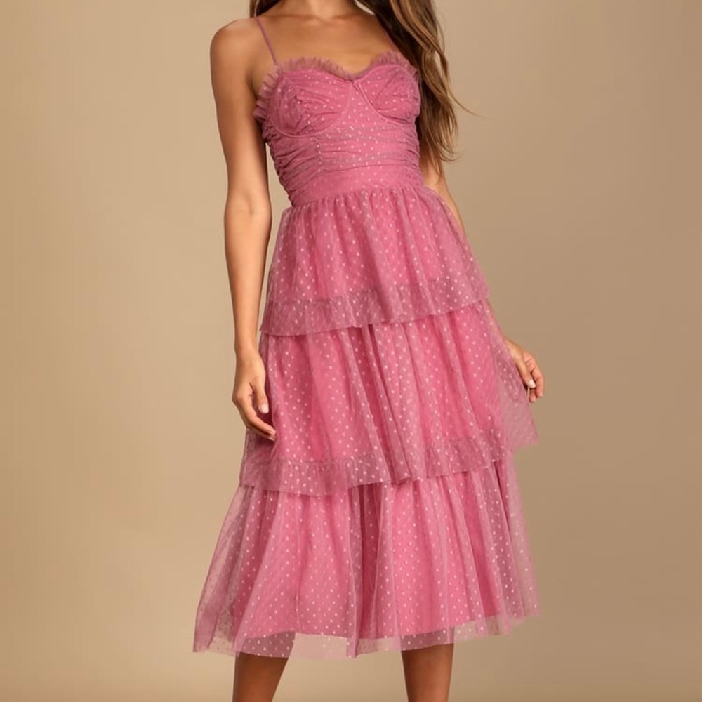 Lulus Mauve Midi Dress